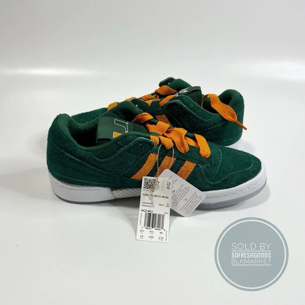 NCAA x Adidas Forum Low “MIAMI 2025” HQ7483 Men’s Shoes Sz 10
